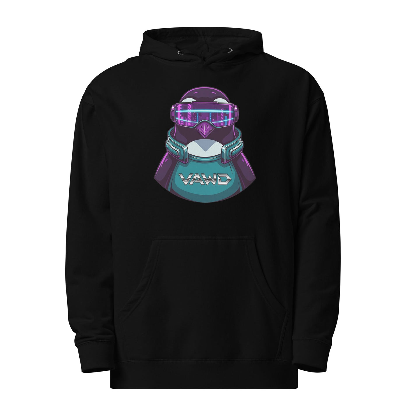 Futuristic Cyber Penguin Unisex Hoodie