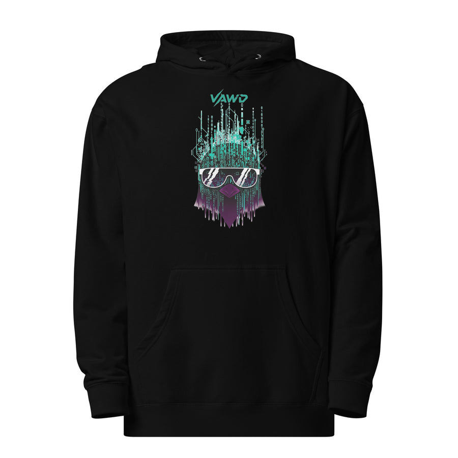 Neon Data Penguin Hoodie Unisex