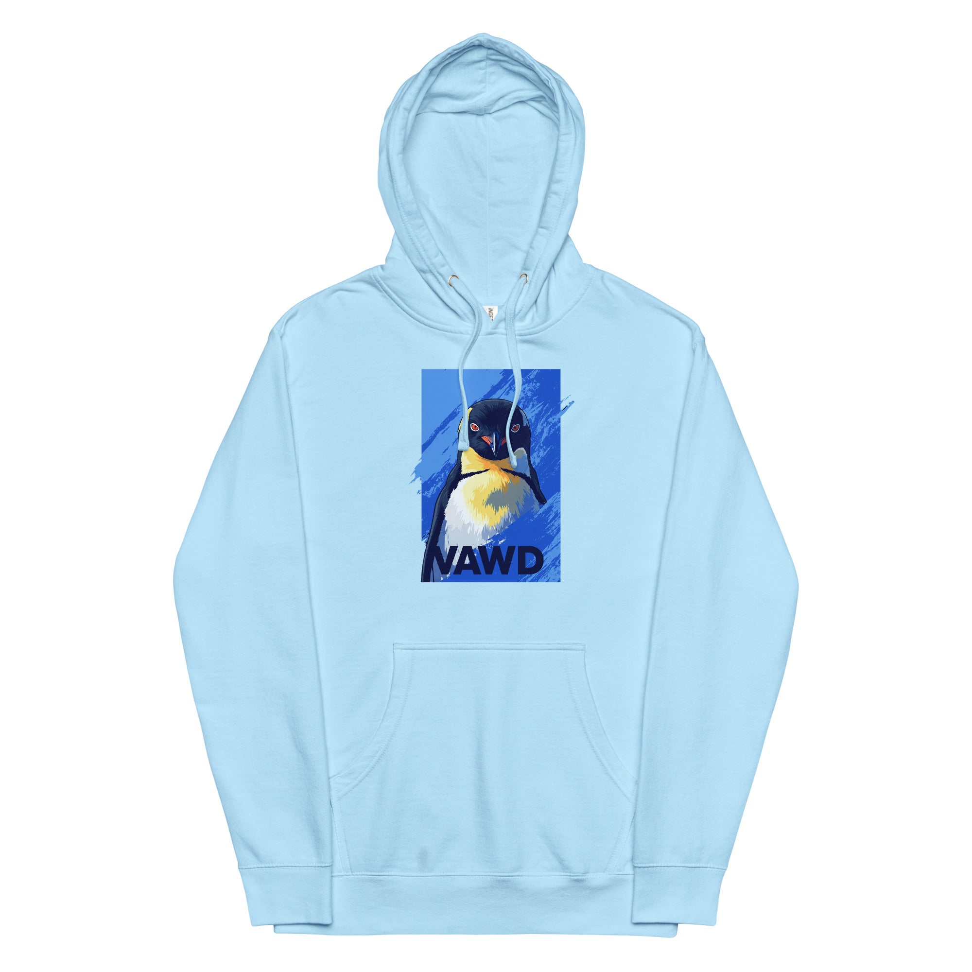 VAWDesigns Penguin Portrait Hoodie – Funny Cool Graphic Hoodie for Men & Women, Wildlife Animal Art, Casual Streetwear