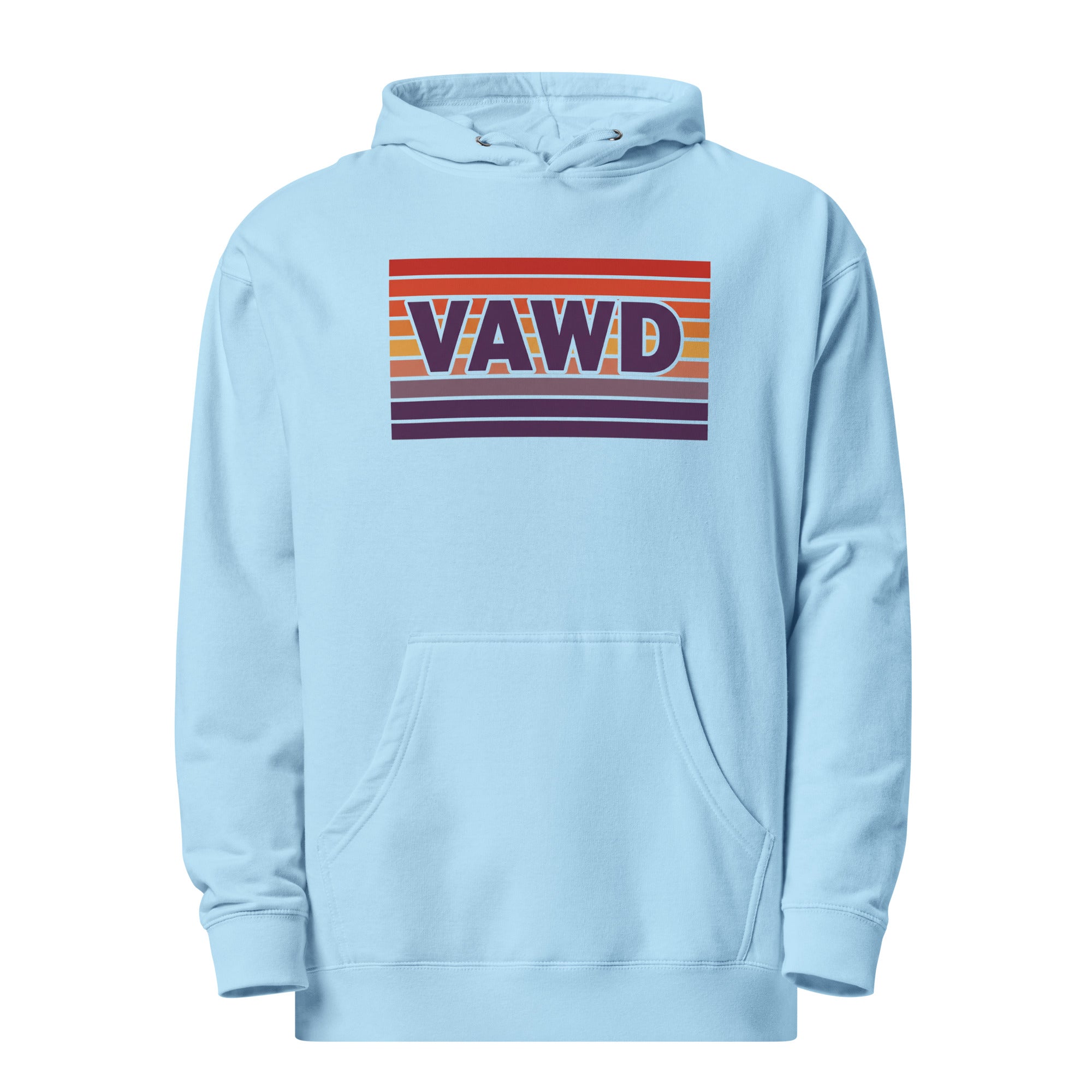 VAWDesigns Sunset Stripe Logo Hoodie