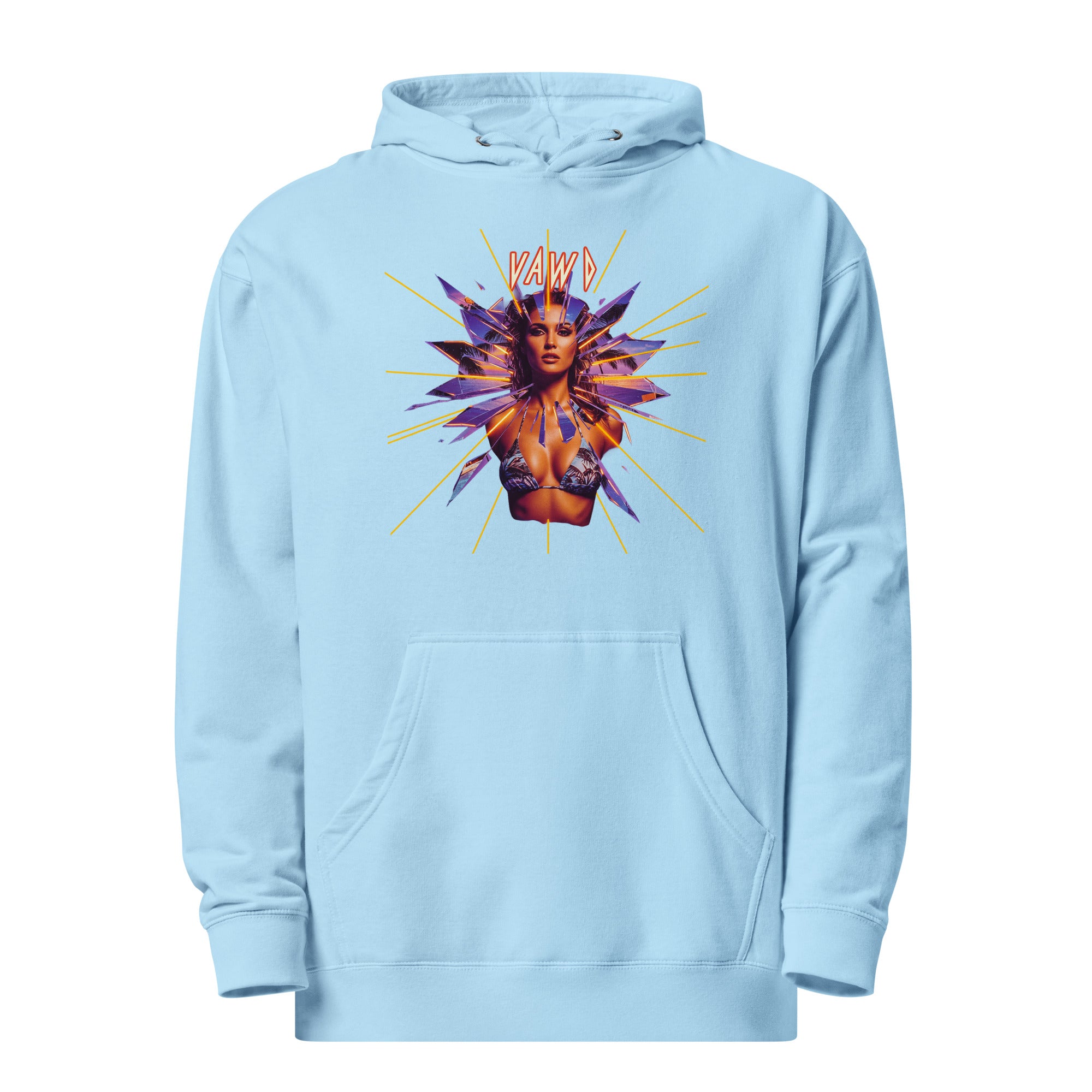 VAWD Retro 80s Hard Rock Graphic Hoodie