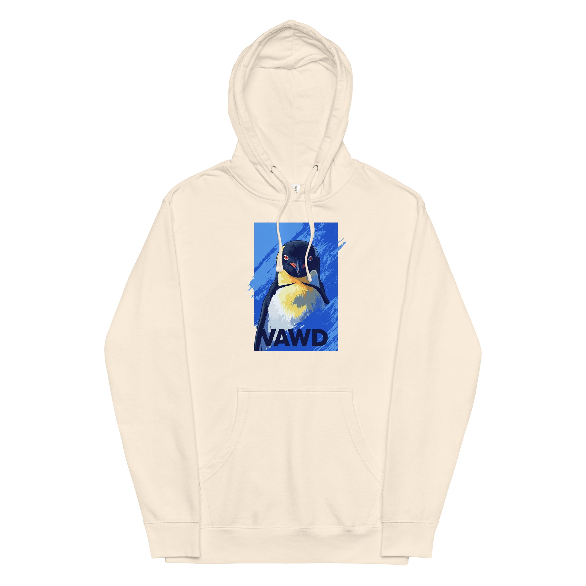 VAWDesigns Penguin Portrait Hoodie – Funny Cool Graphic Hoodie for Men & Women, Wildlife Animal Art, Casual Streetwear