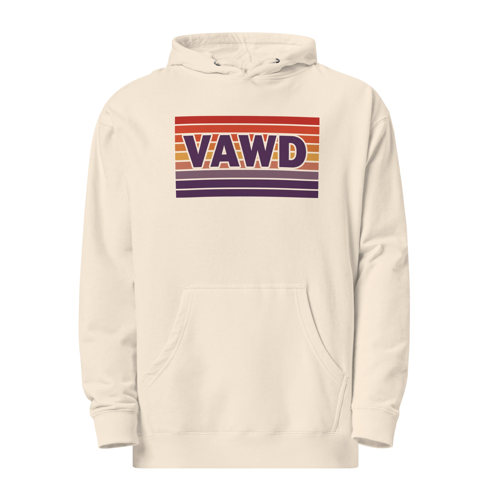 VAWDesigns Sunset Stripe Logo Hoodie