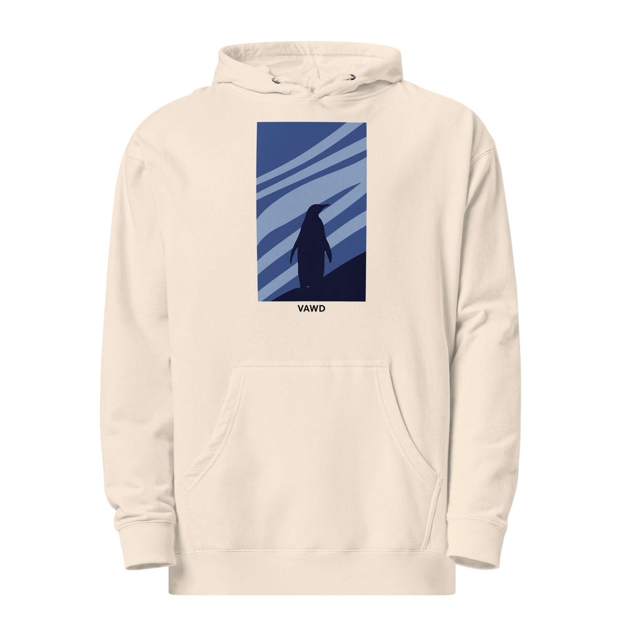 VAWDesigns Silhouette Waves Graphic Hoodie