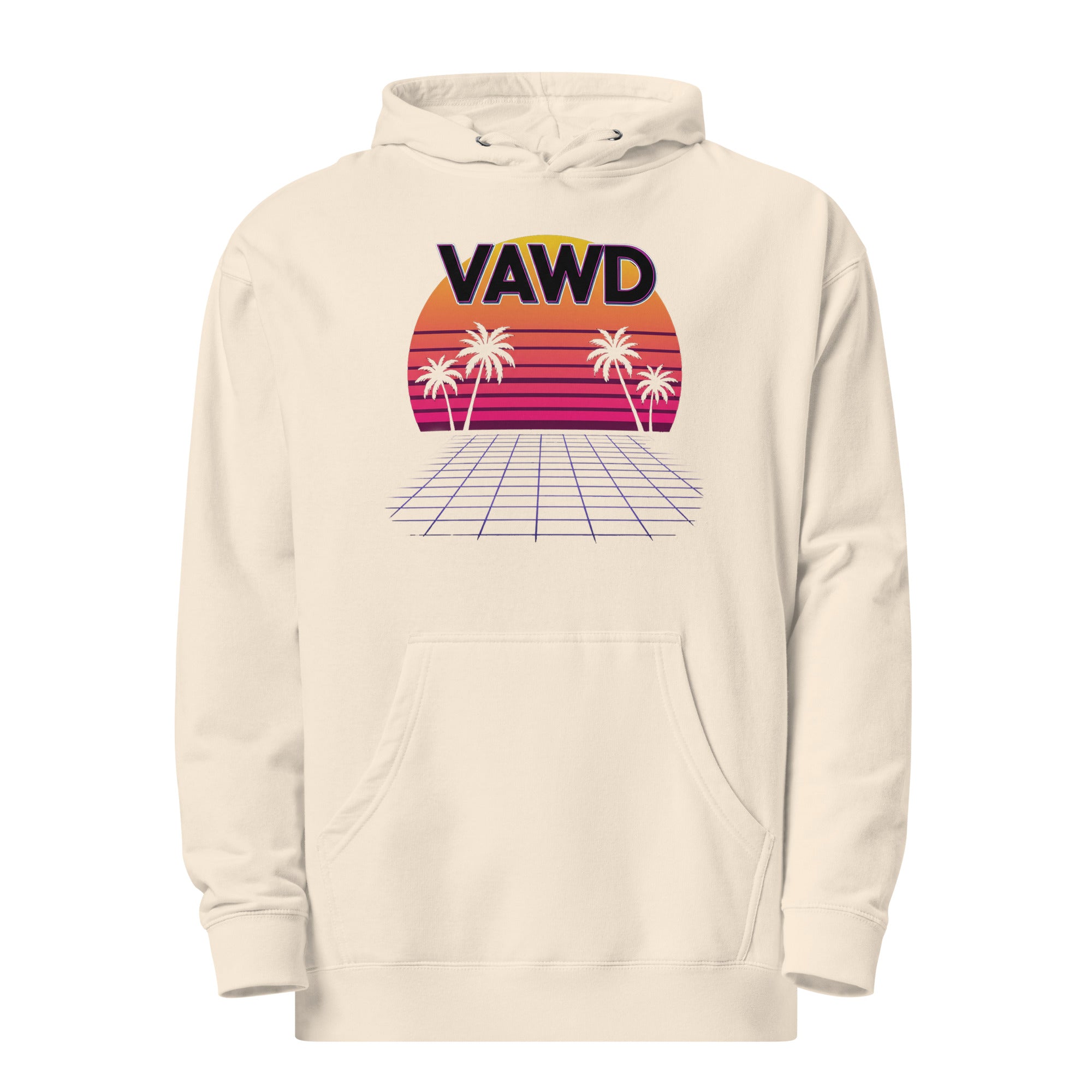 VAWDesigns.com Retro Sunset Grid Graphic Hoodie