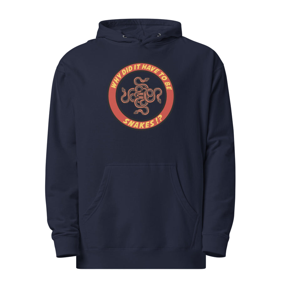 Why Did It Have To Be Snakes? Unisex midweight hoodie