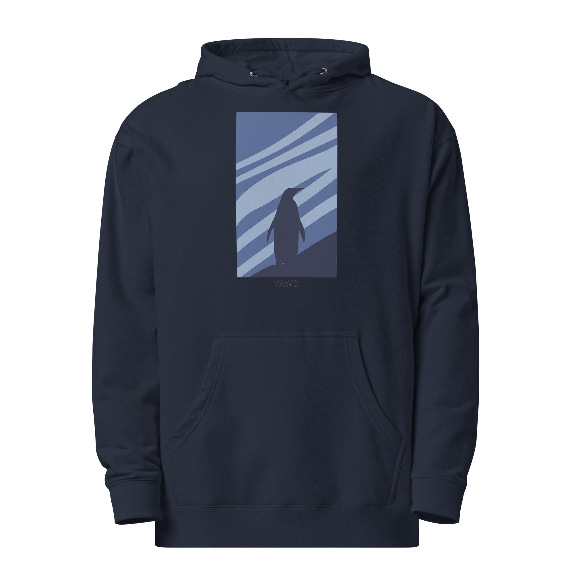 VAWDesigns Silhouette Waves Graphic Hoodie