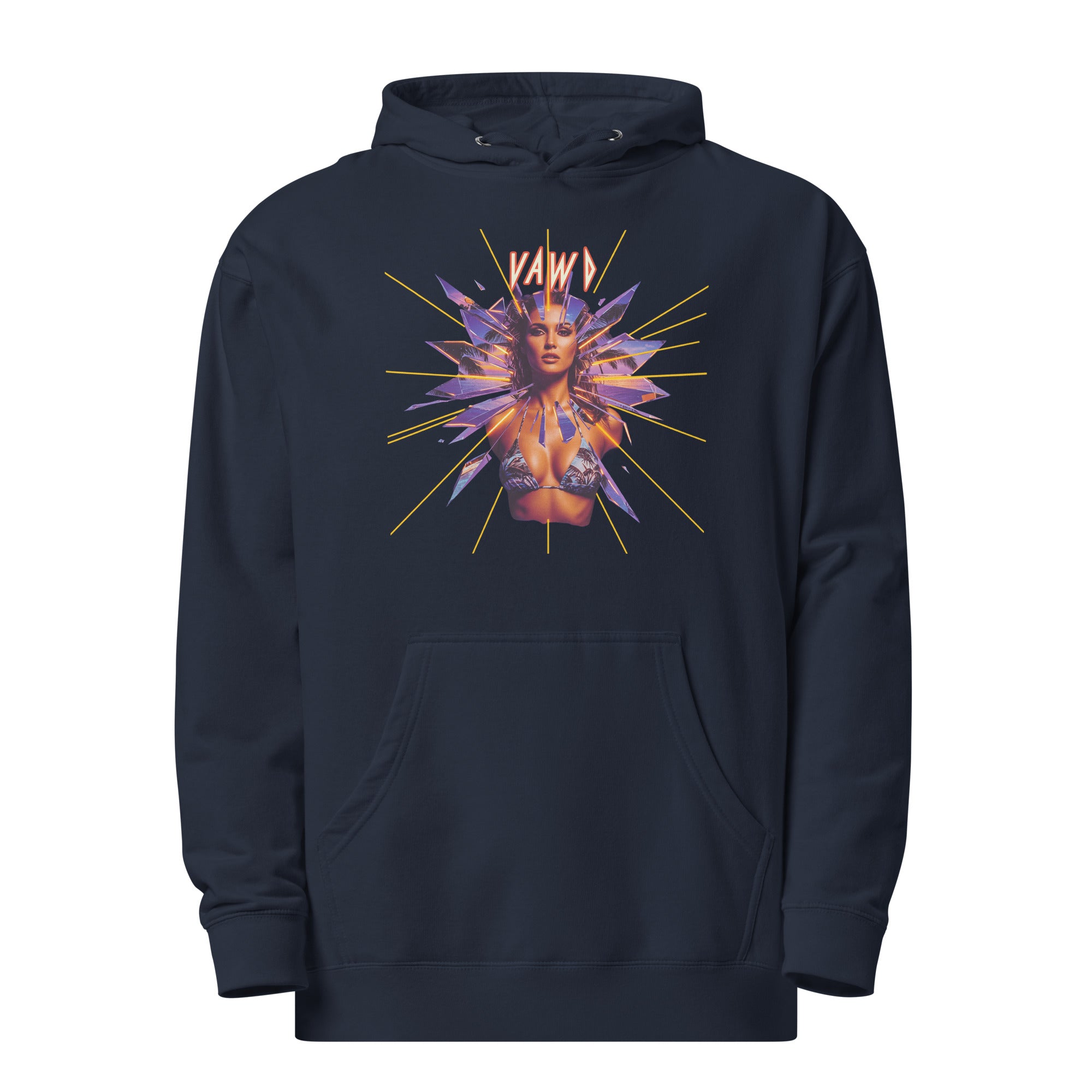 VAWD Retro 80s Hard Rock Graphic Hoodie