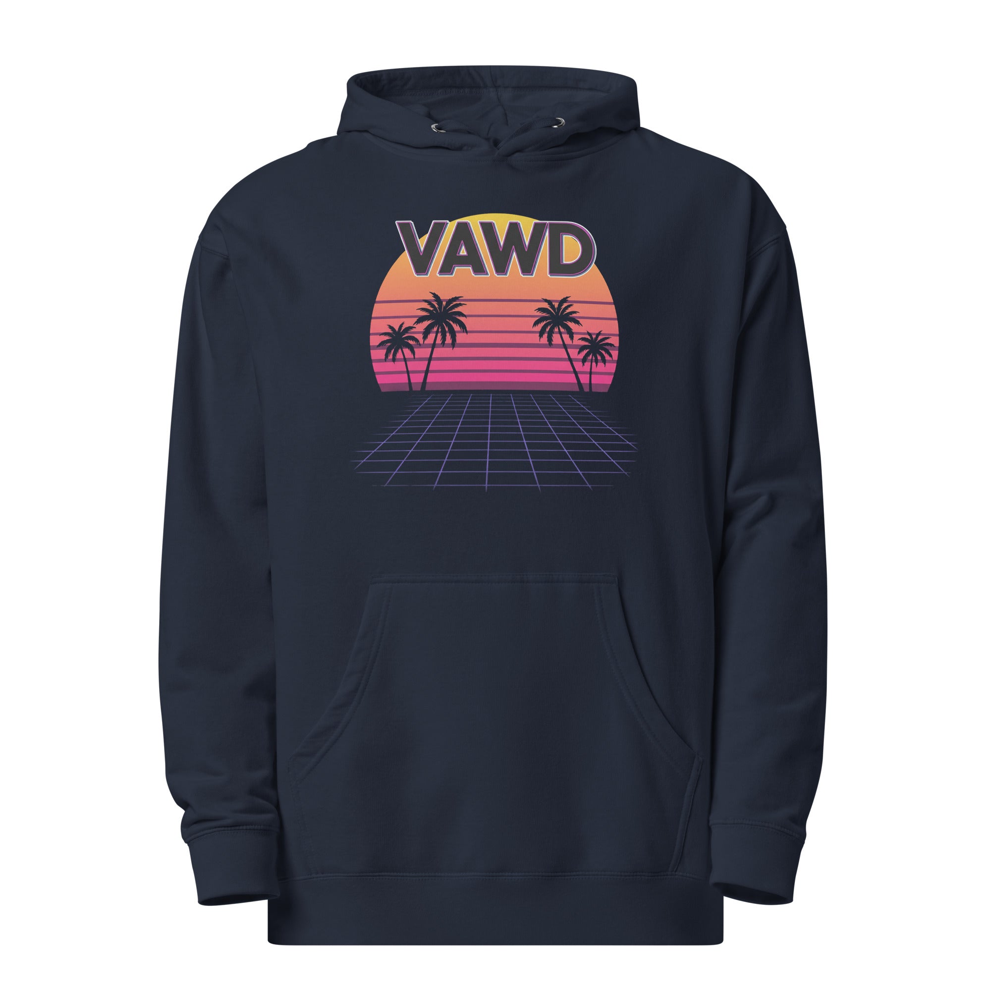 VAWDesigns.com Retro Sunset Grid Graphic Hoodie