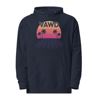 Retro Sunset Grid Graphic Hoodie