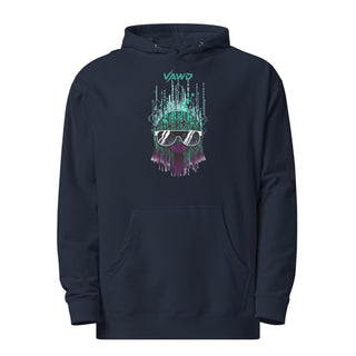 Neon Data Penguin Hoodie Unisex