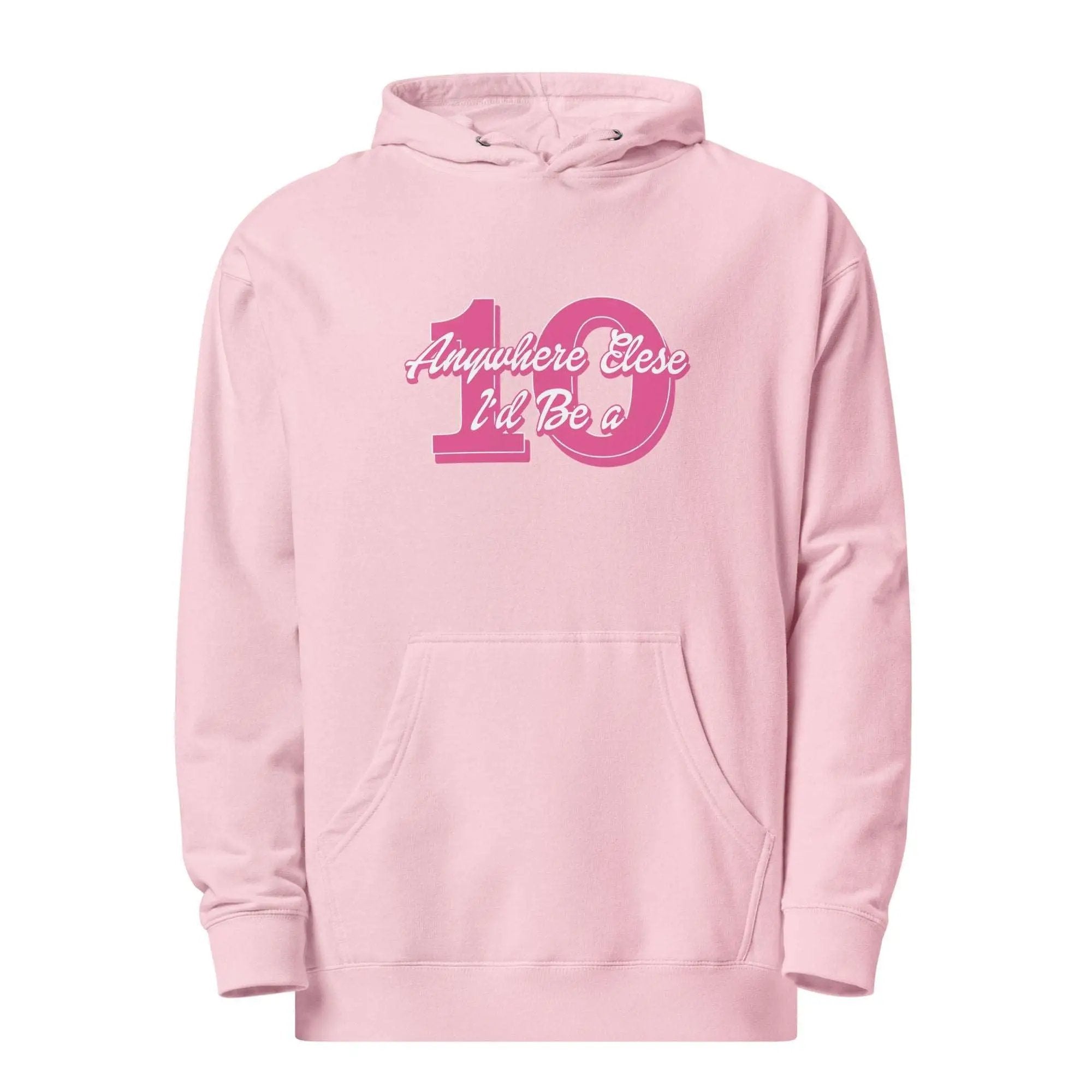a pink hoodie with the number forty on it