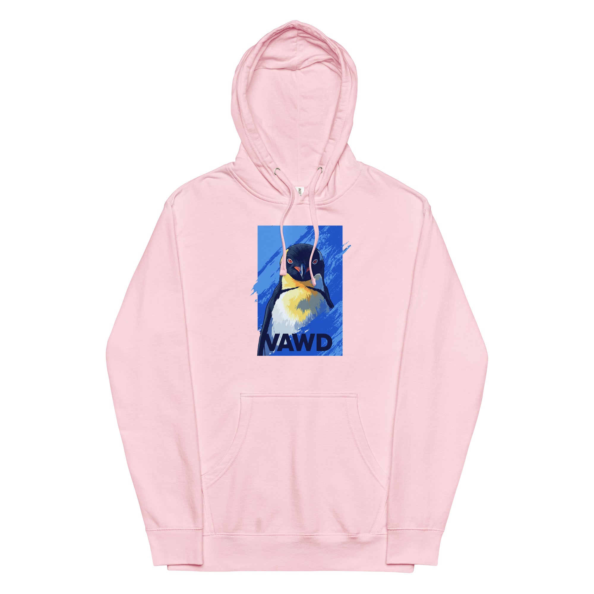 VAWDesigns Penguin Portrait Hoodie – Funny Cool Graphic Hoodie for Men & Women, Wildlife Animal Art, Casual Streetwear