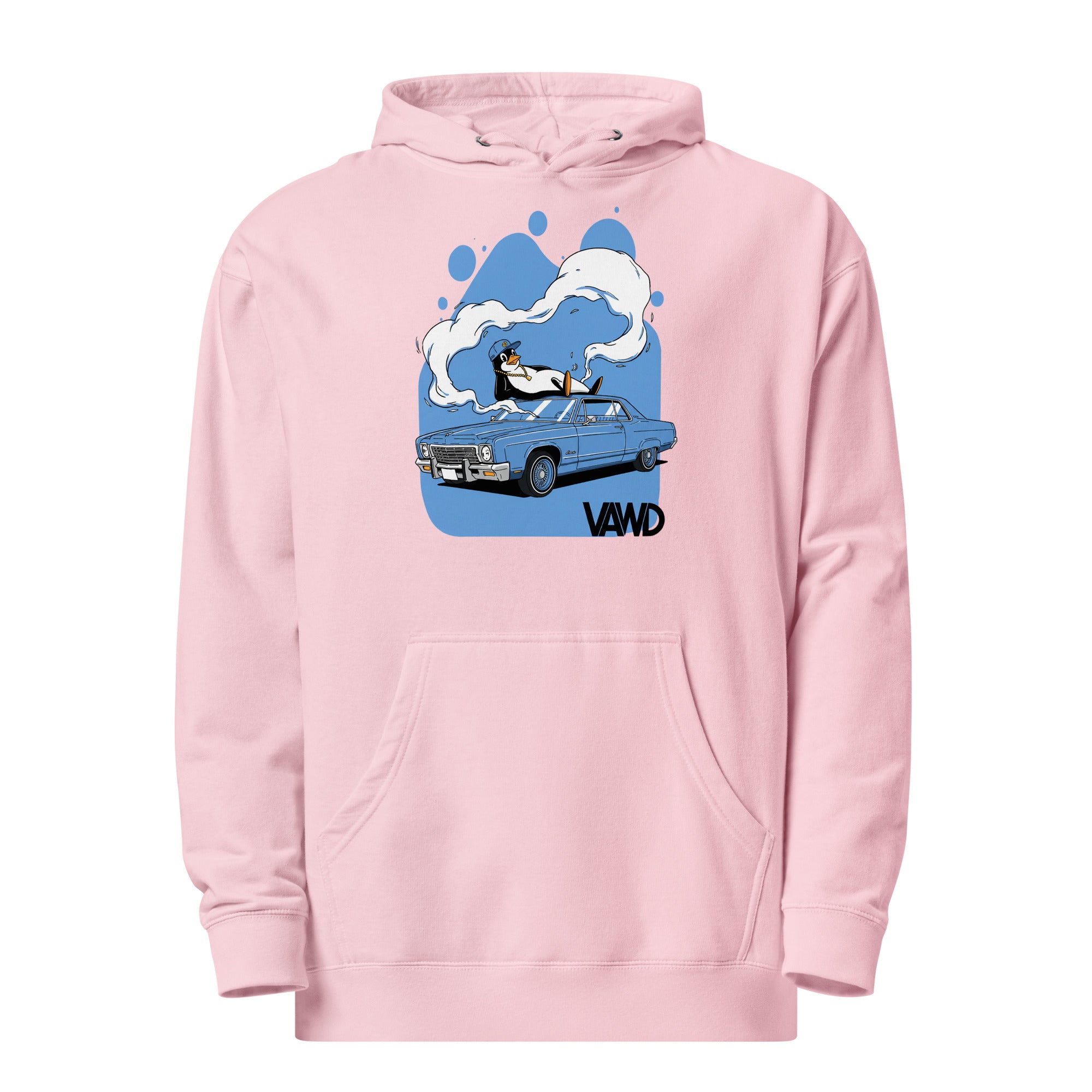 VAWD Lowrider Penguin Graphic Hoodie – West Coast Hip-Hop Classic Inspired Hoodie