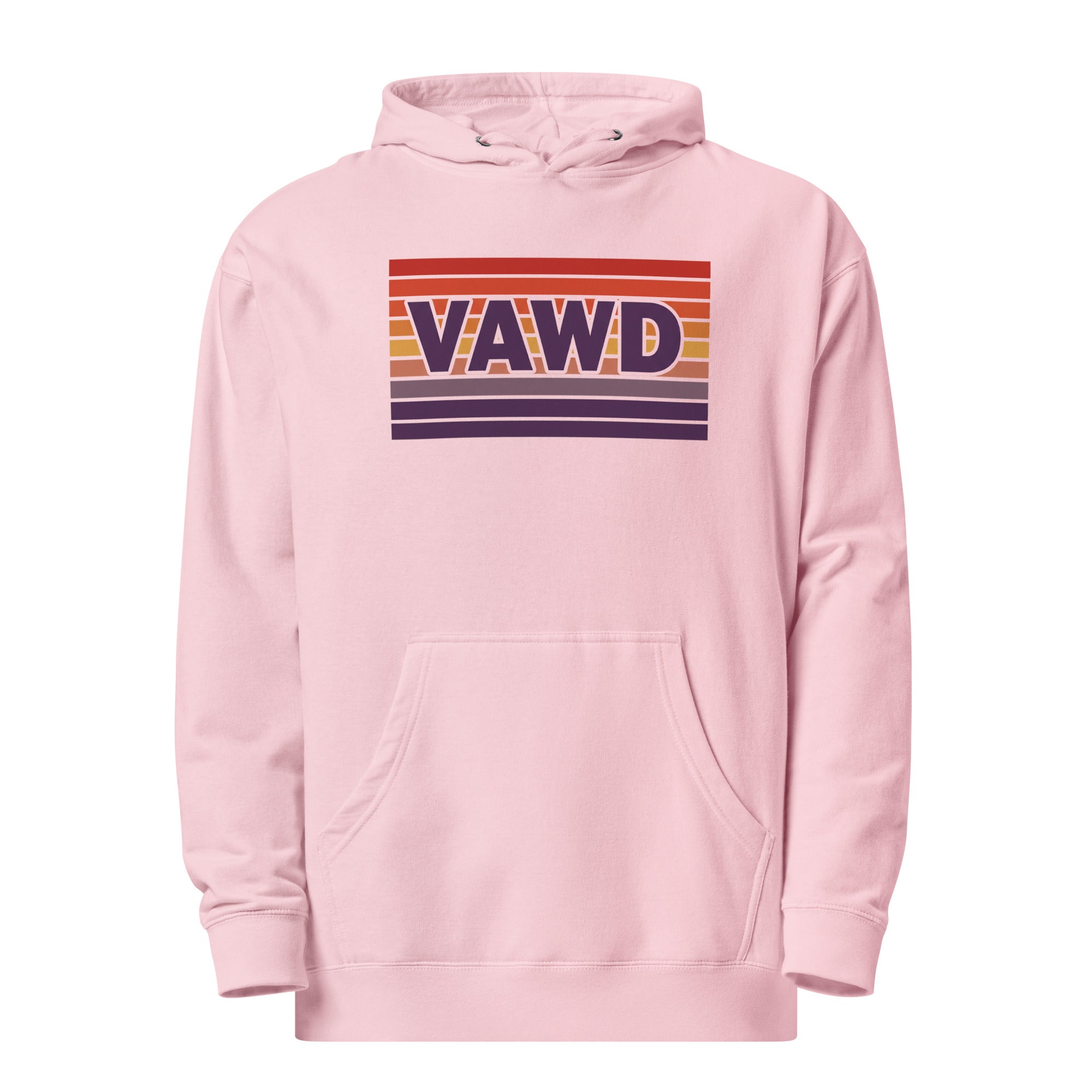 VAWDesigns Sunset Stripe Logo Hoodie