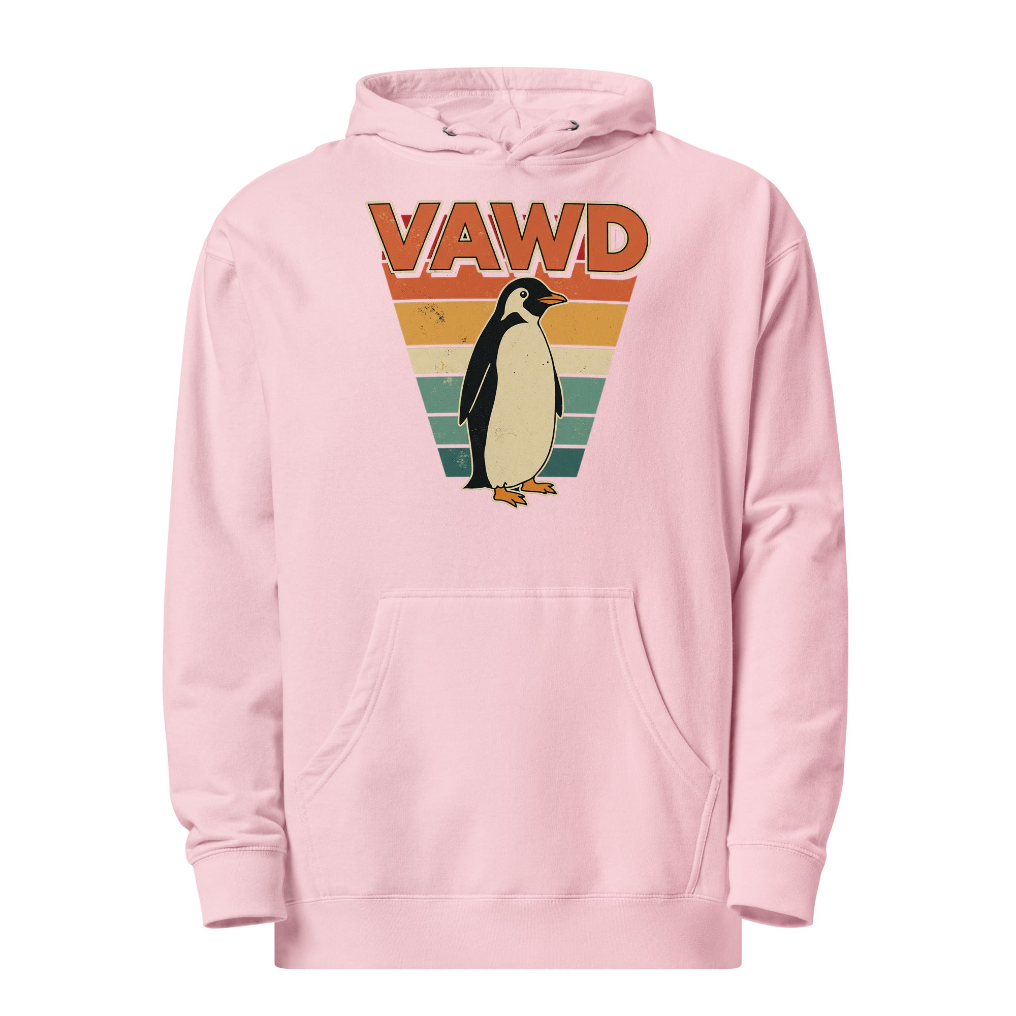 VAWDesigns Retro Sunset Penguin Hoodie