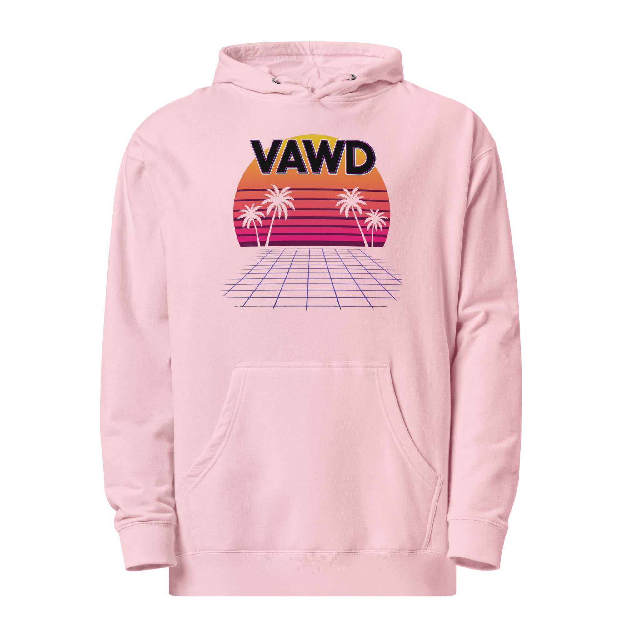 VAWDesigns.com Retro Sunset Grid Graphic Hoodie