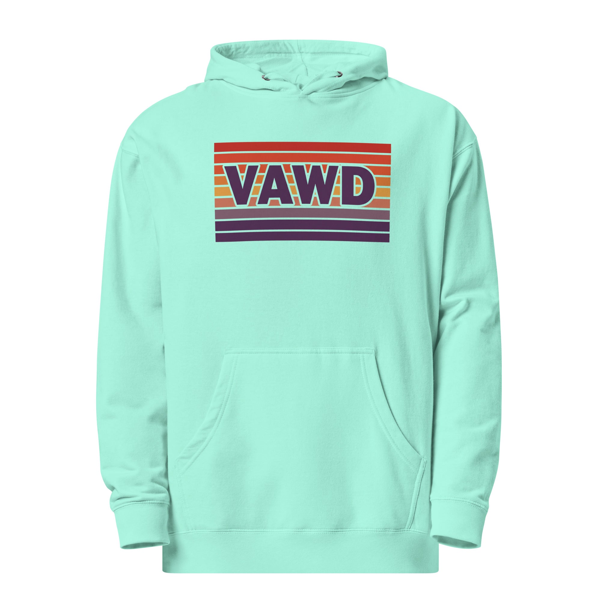 VAWDesigns Sunset Stripe Logo Hoodie
