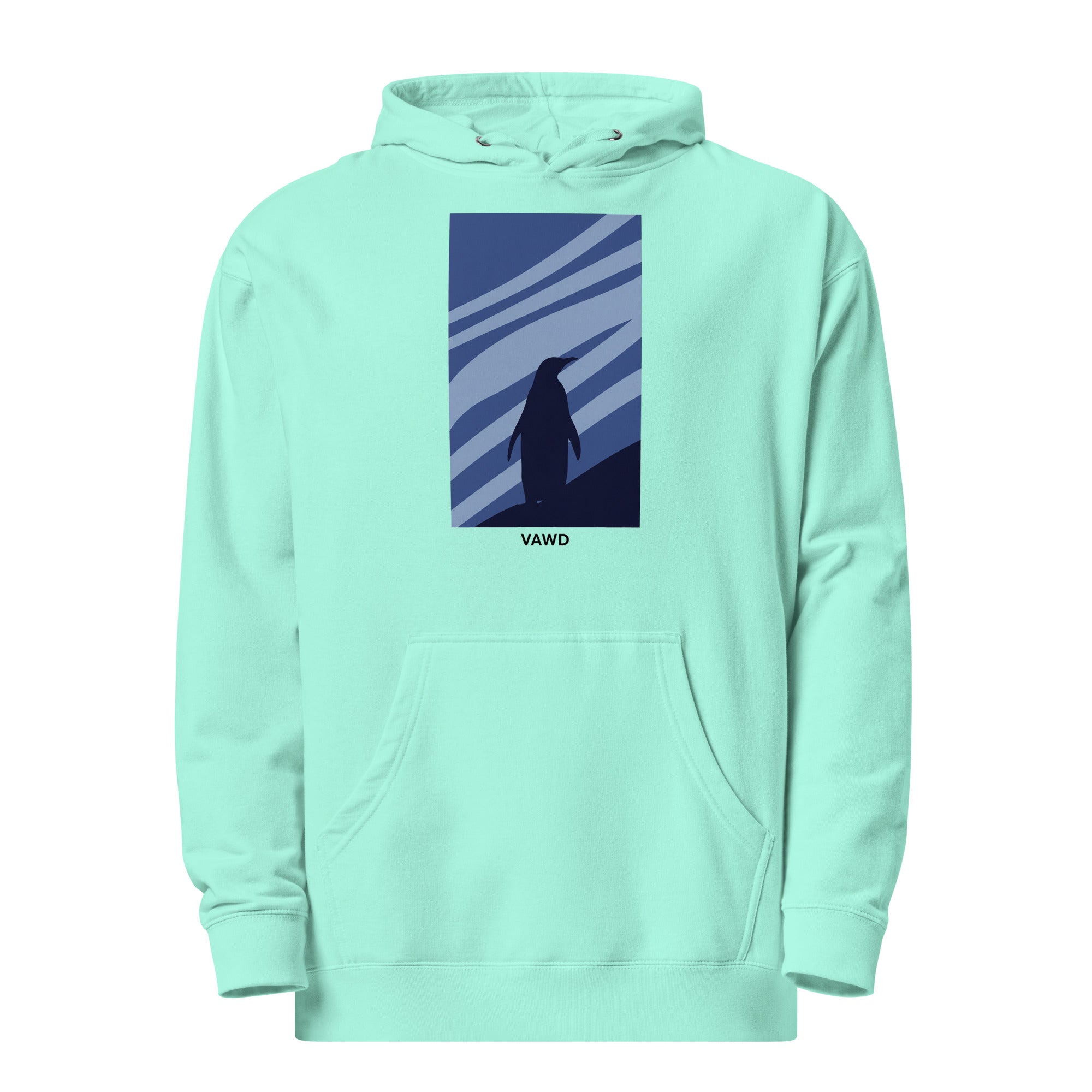 VAWDesigns Silhouette Waves Graphic Hoodie