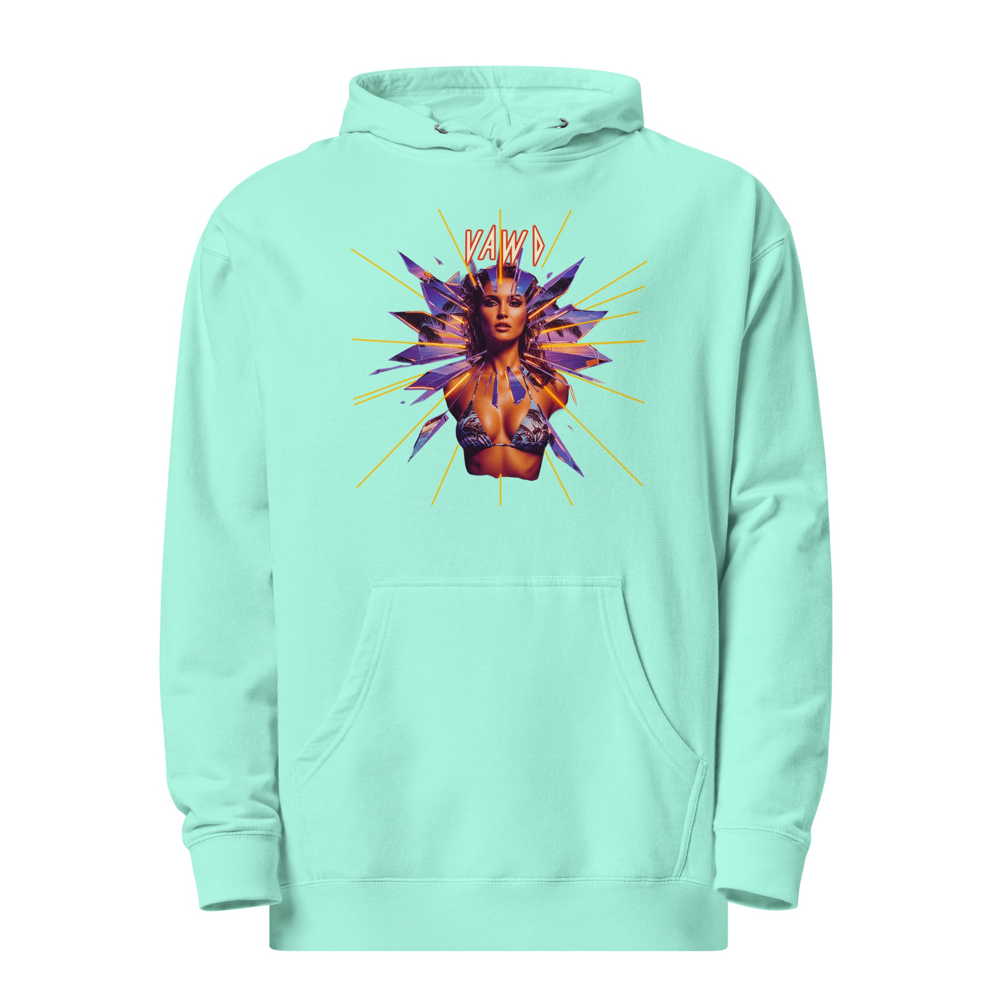 VAWD Retro 80s Hard Rock Graphic Hoodie