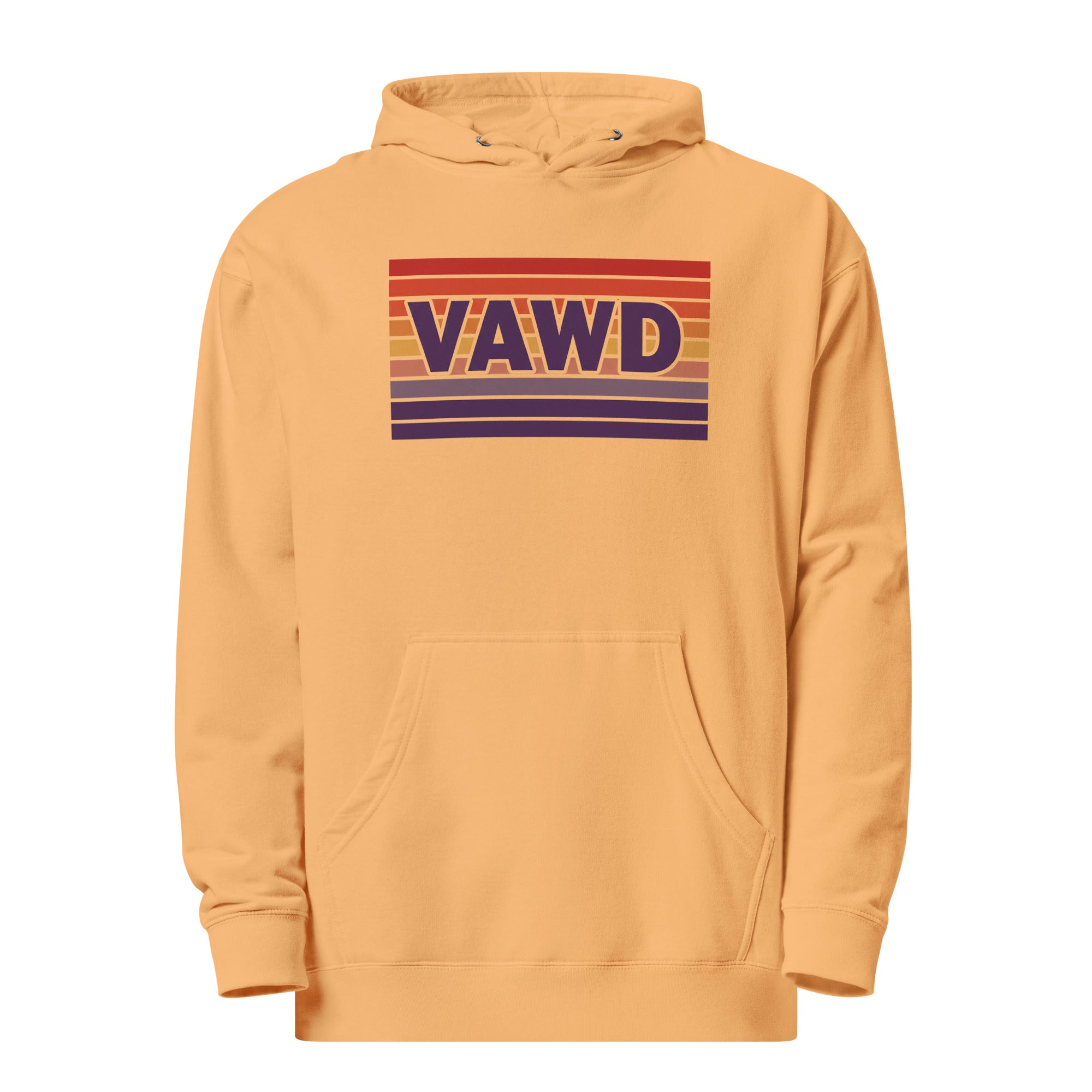 VAWDesigns Sunset Stripe Logo Hoodie
