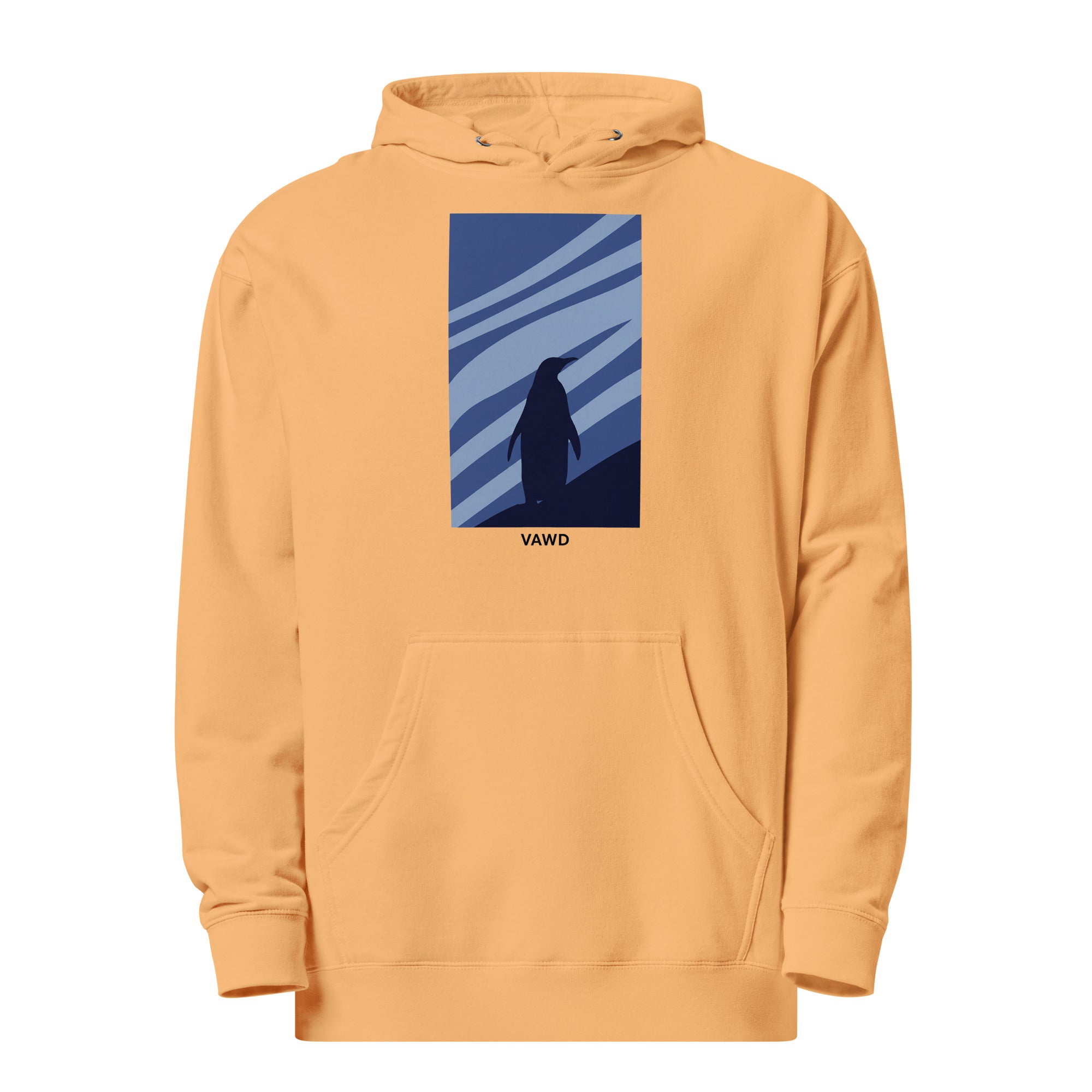 VAWDesigns Silhouette Waves Graphic Hoodie