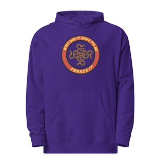 Why Did It Have To Be Snakes? Unisex midweight hoodie