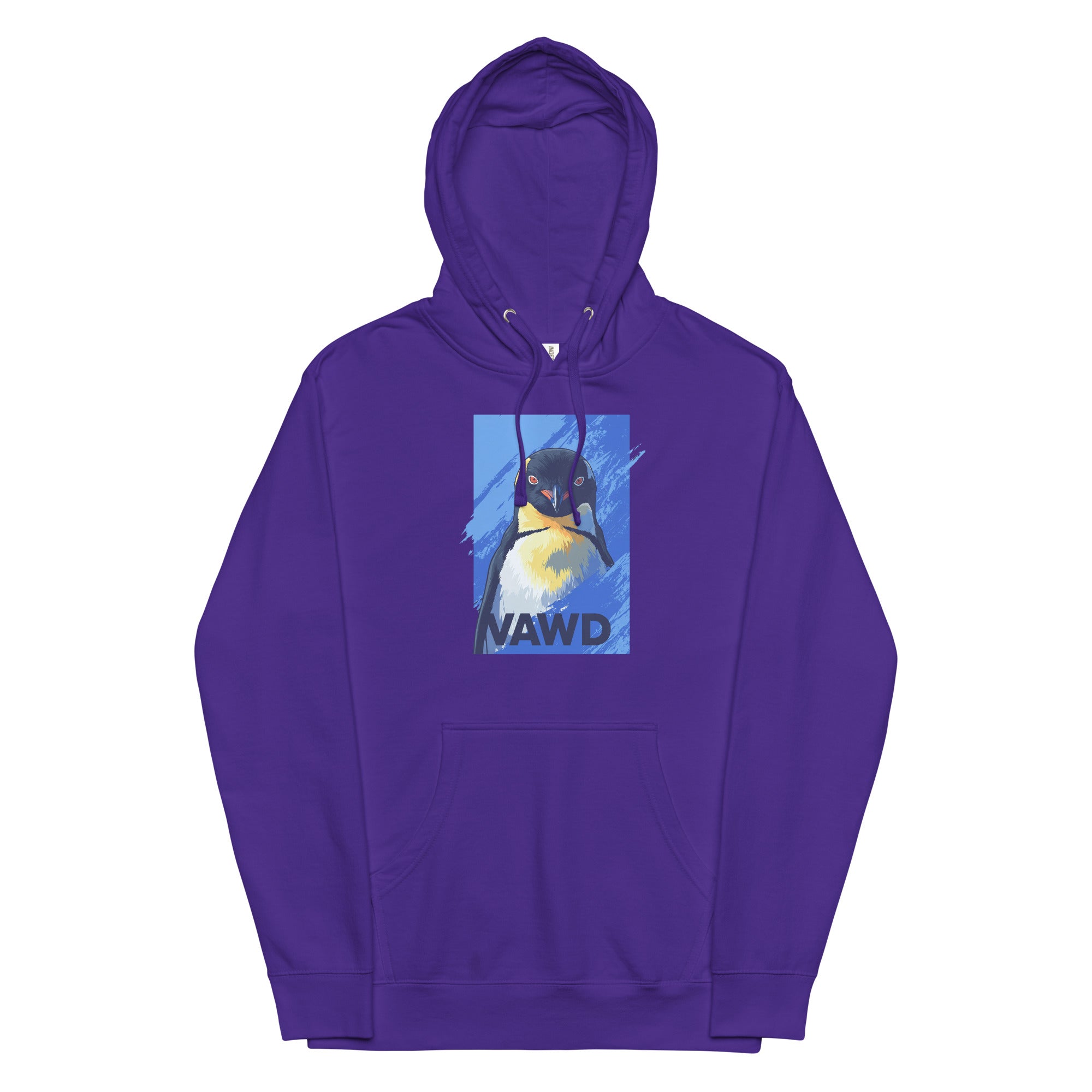 VAWDesigns Penguin Portrait Hoodie – Funny Cool Graphic Hoodie for Men & Women, Wildlife Animal Art, Casual Streetwear