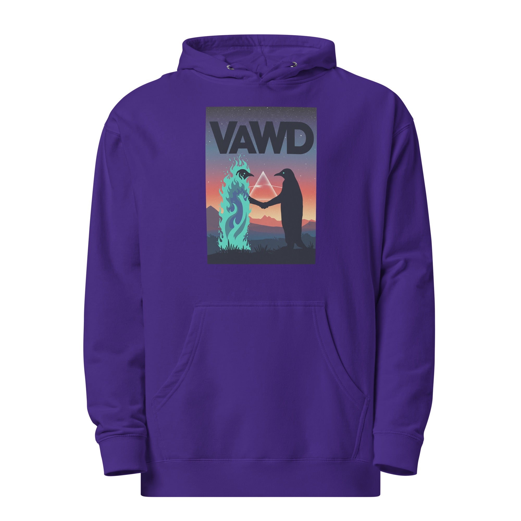 VAWD Surreal Handshake Graphic Hoodie – Classic Psychedelic Rock Inspired Hoodie