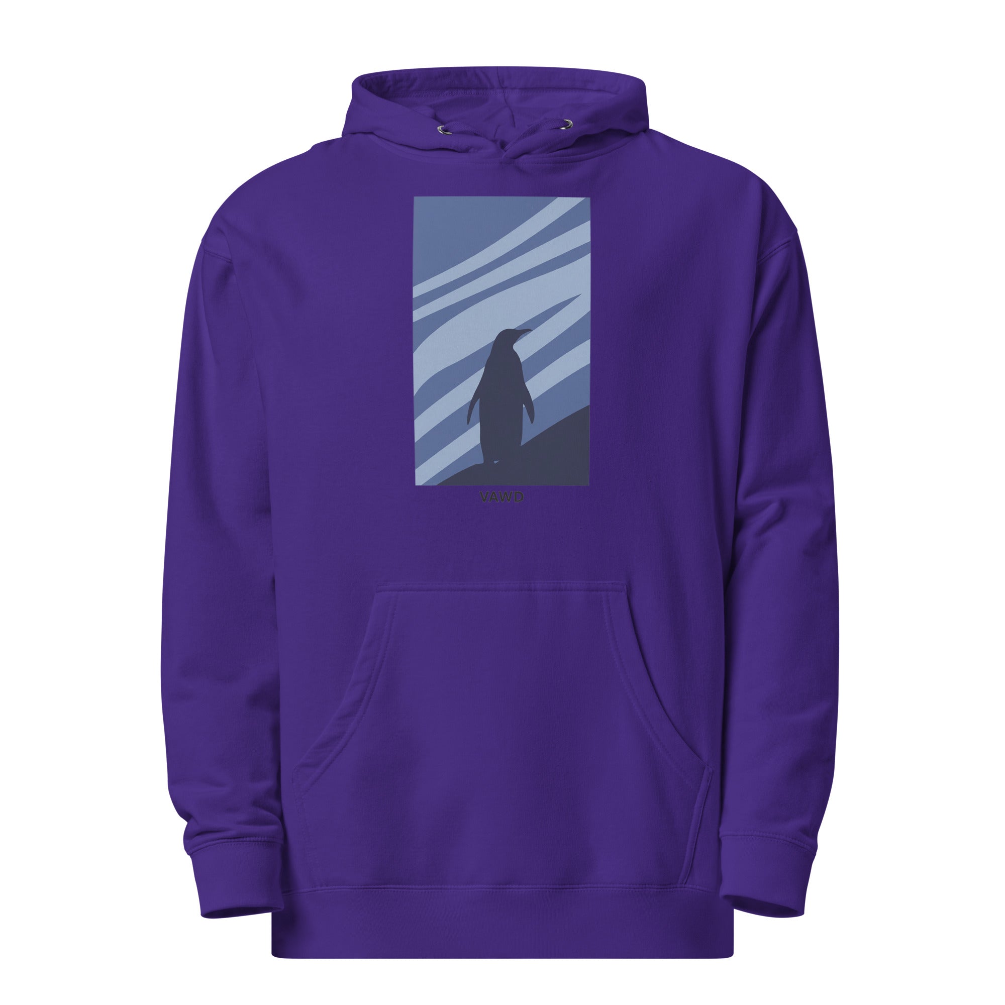 VAWDesigns Silhouette Waves Graphic Hoodie