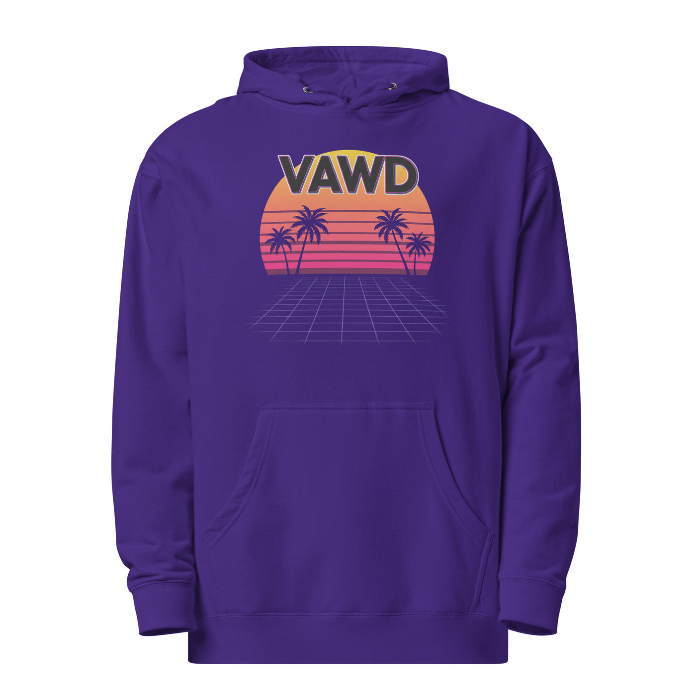 Retro Sunset Grid Graphic Hoodie