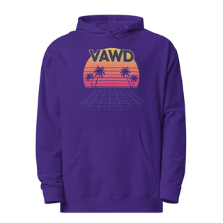 Retro Sunset Grid Graphic Hoodie