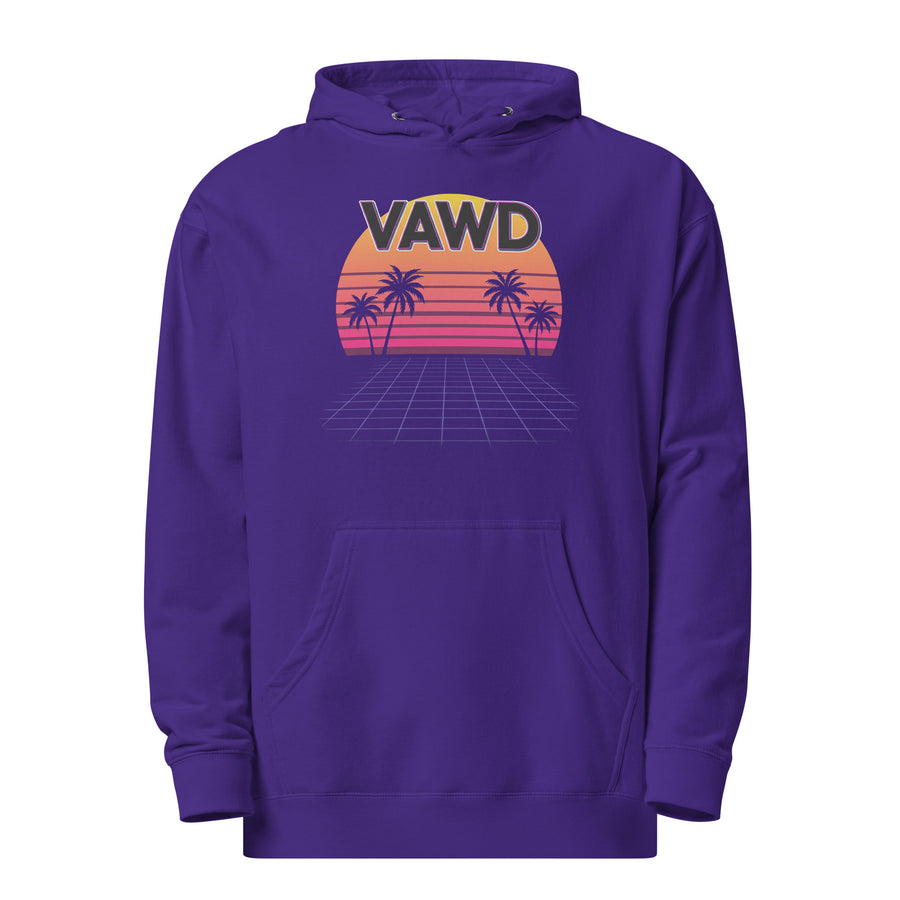 Retro Sunset Grid Graphic Hoodie
