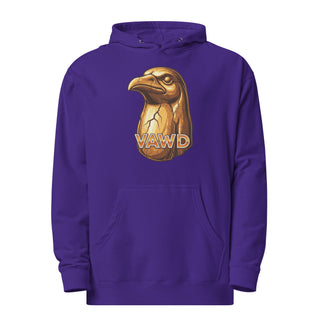 Gilded Graphic Unisex Hoodie with Metallic Bird Design