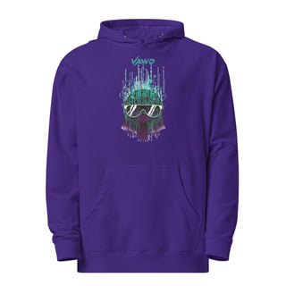 Neon Data Penguin Hoodie Unisex