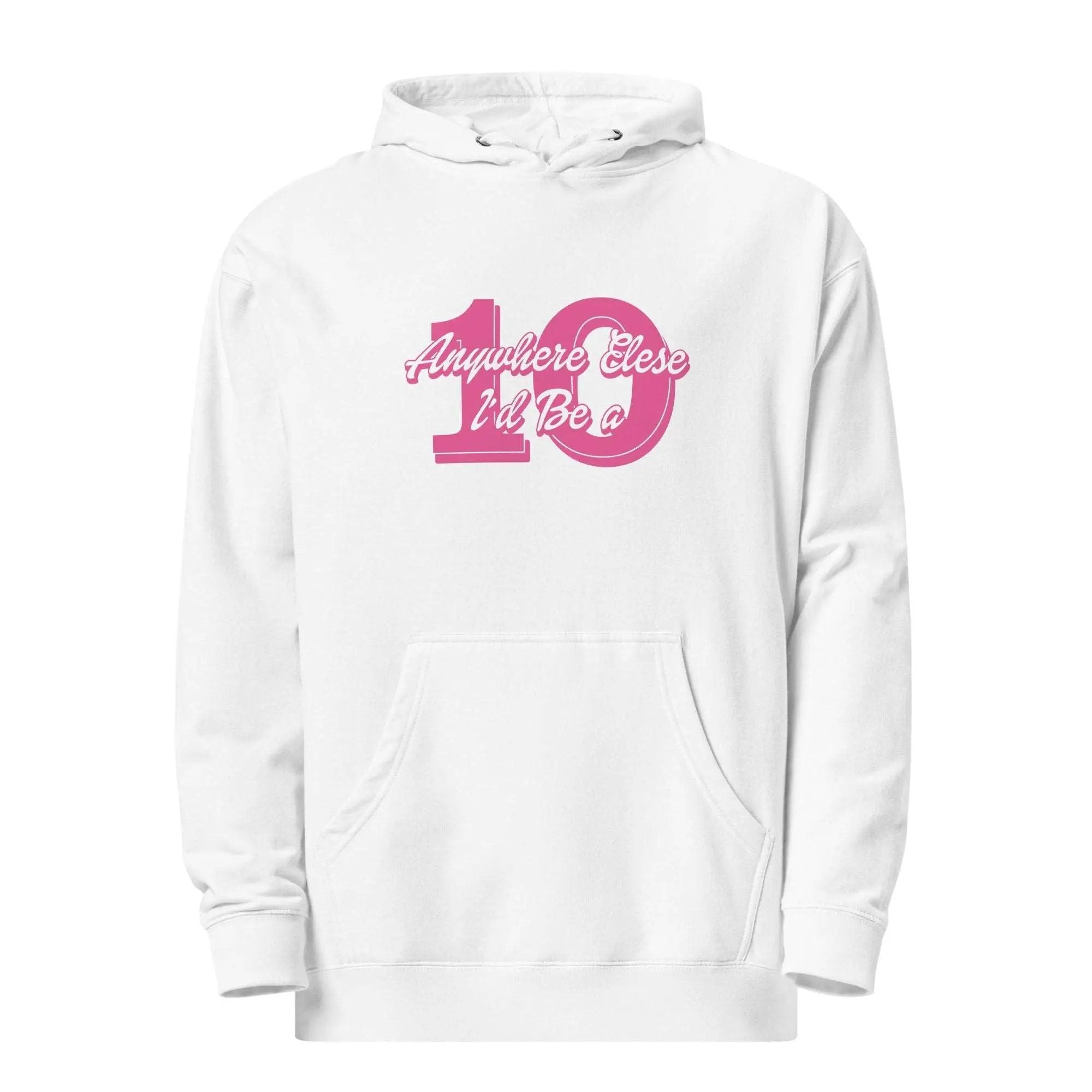 a pink hoodie with the number forty on it