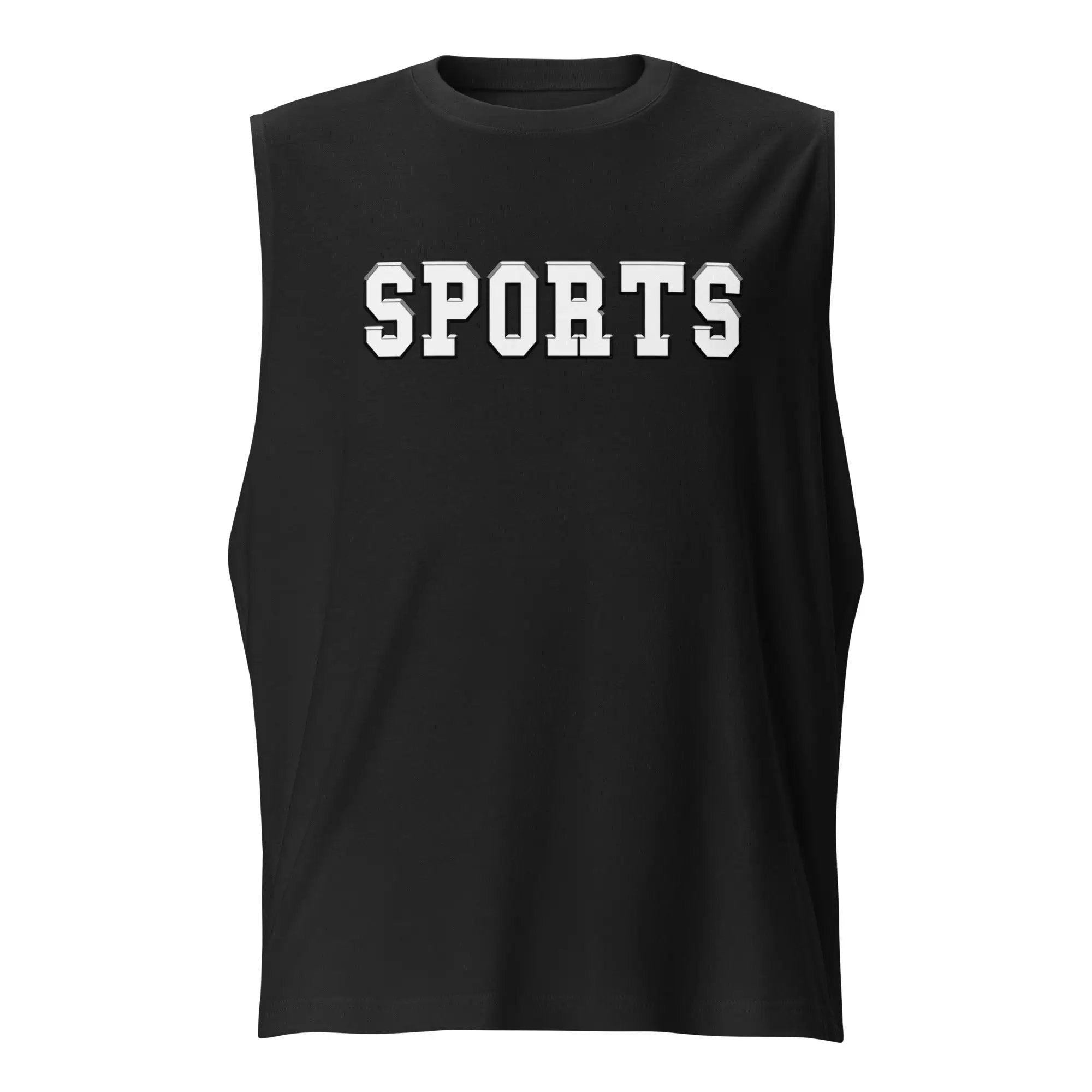 a black shirt with the word sports on it