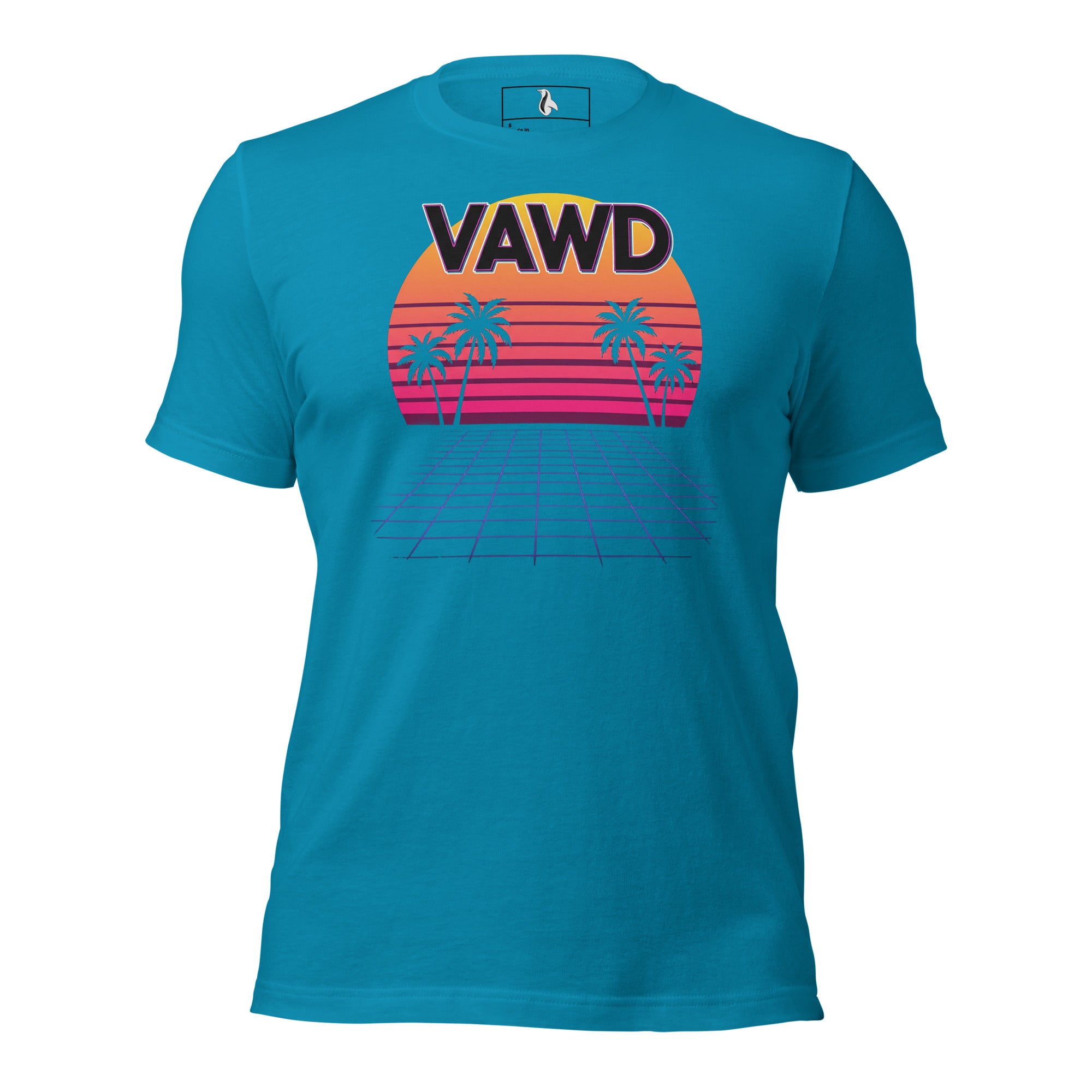 VAWDesigns Retro Sunset Grid Unisex t-shirt