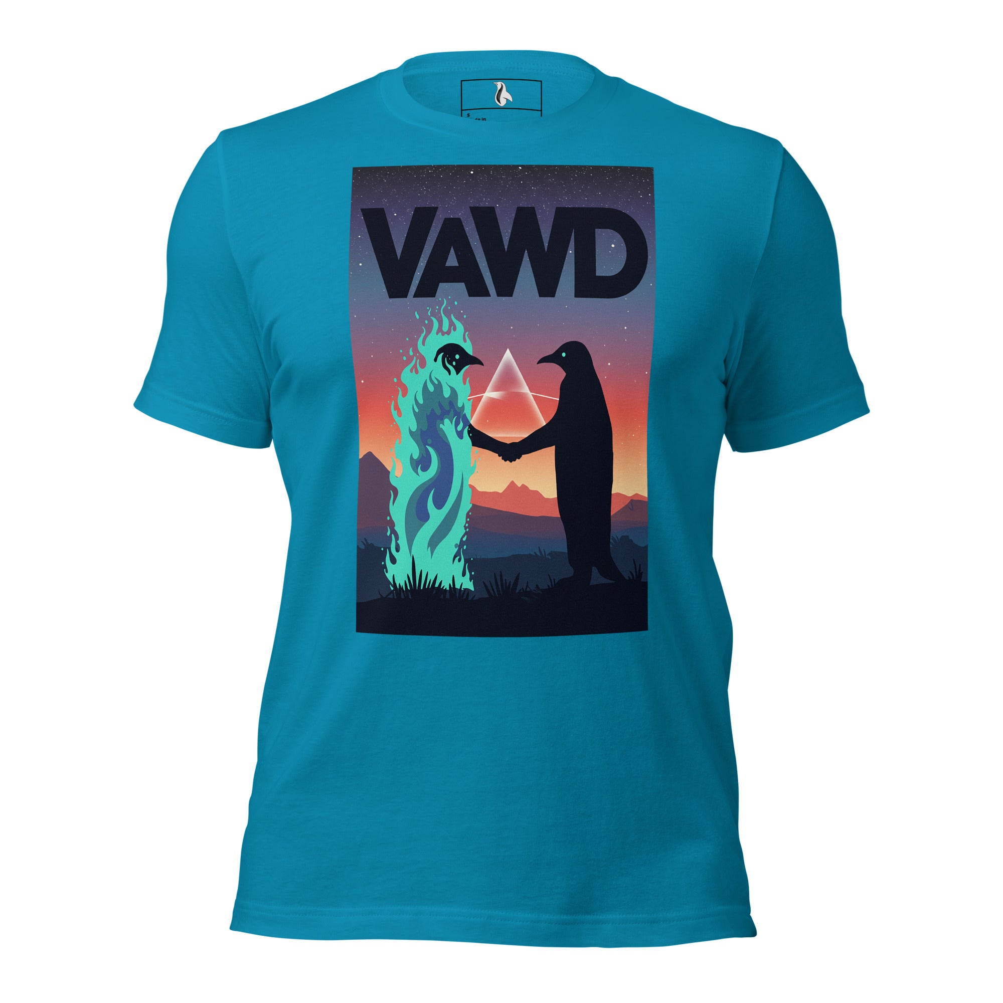 VAWD Surreal Handshake Graphic Tee – Classic Psychedelic Rock Inspired T-Shirt