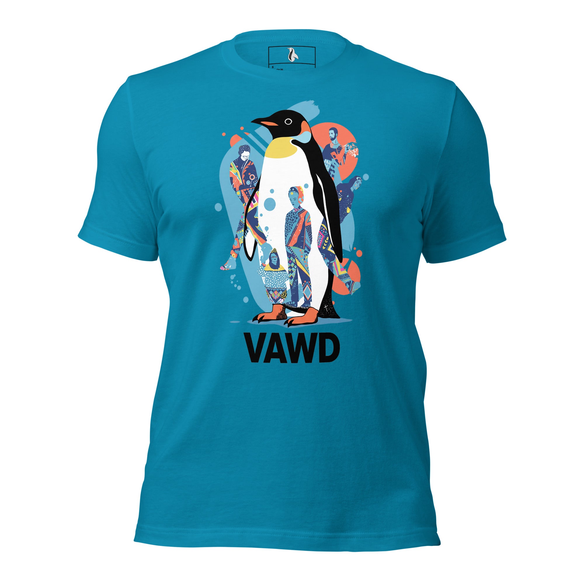 VAWD Psychedelic Penguin Tee – Colorful Indie Rock Inspired Graphic T-Shirt
