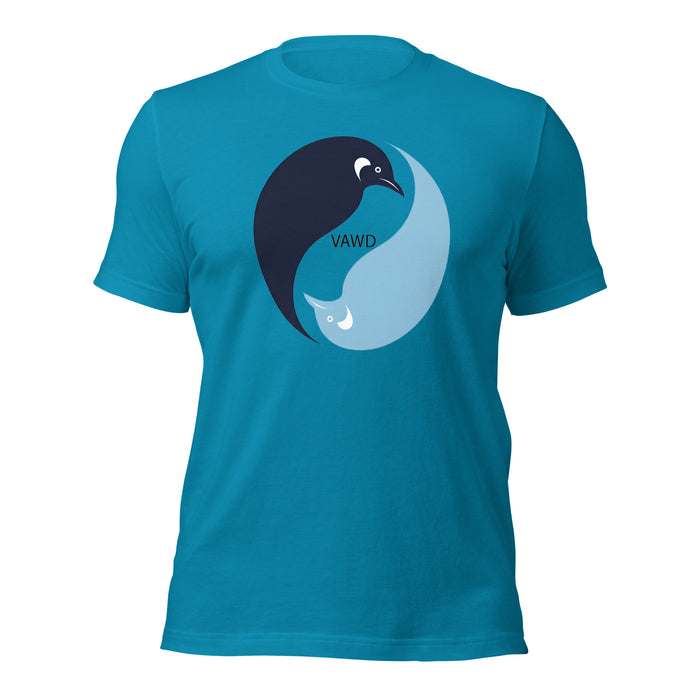 Yin Yang Penguins Unisex t-shirt