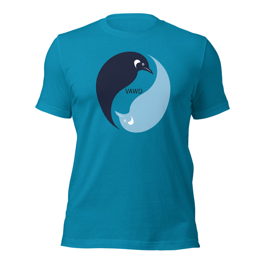 Yin Yang Penguins Unisex t-shirt