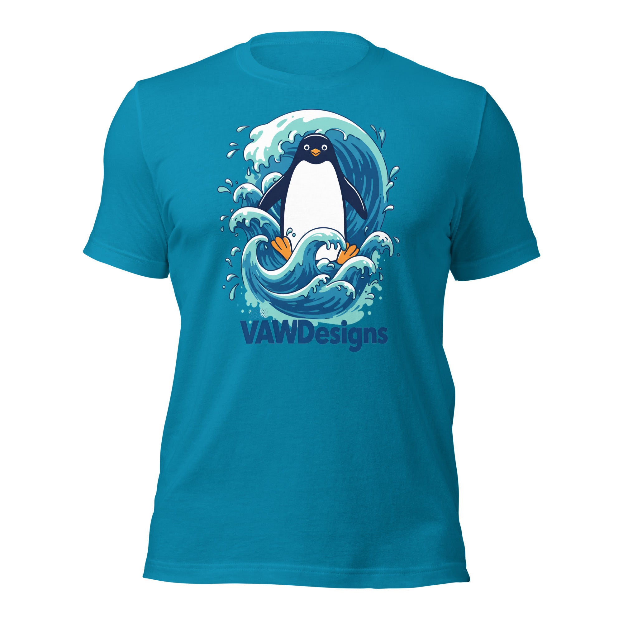 Wave Penguin Unisex t-shirt