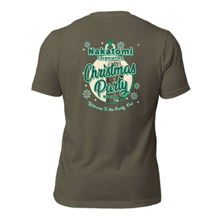a women's t - shirt with the words christmas party on it