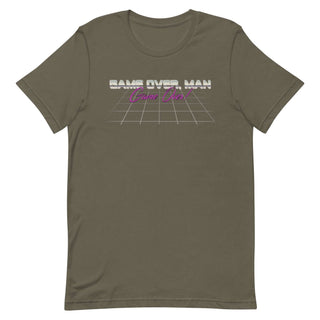a t - shirt with the words game over man on it