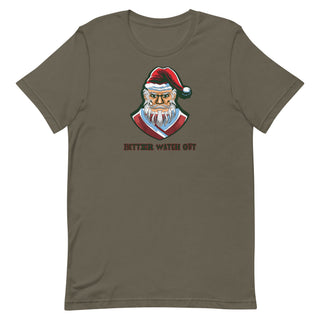 a t - shirt with an image of a santa clause on it