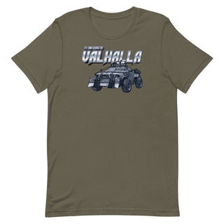 a brown t - shirt with a graphic of a car