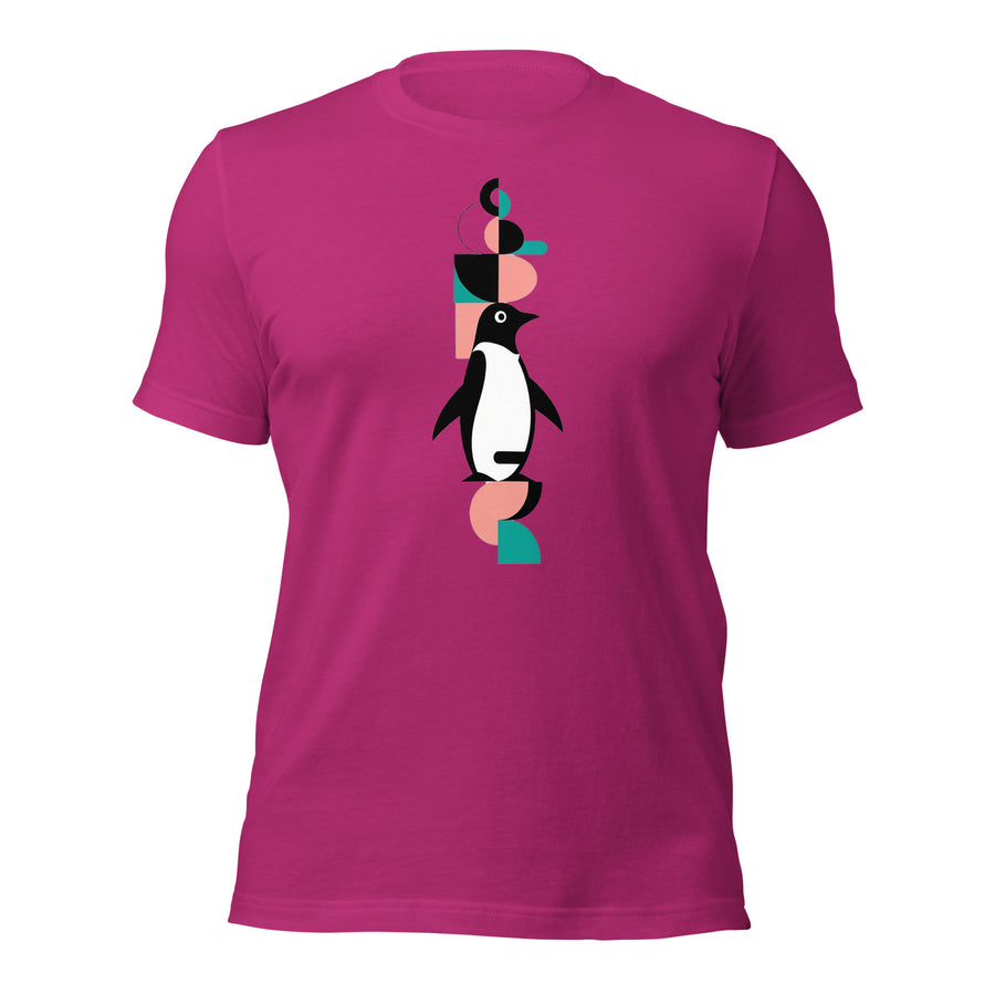 Modern Geometric Penguin Unisex T-Shirt