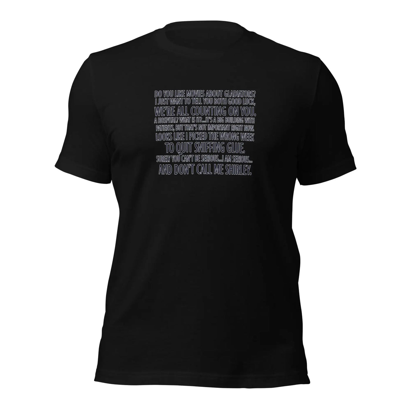 a black t - shirt with a poem written on it