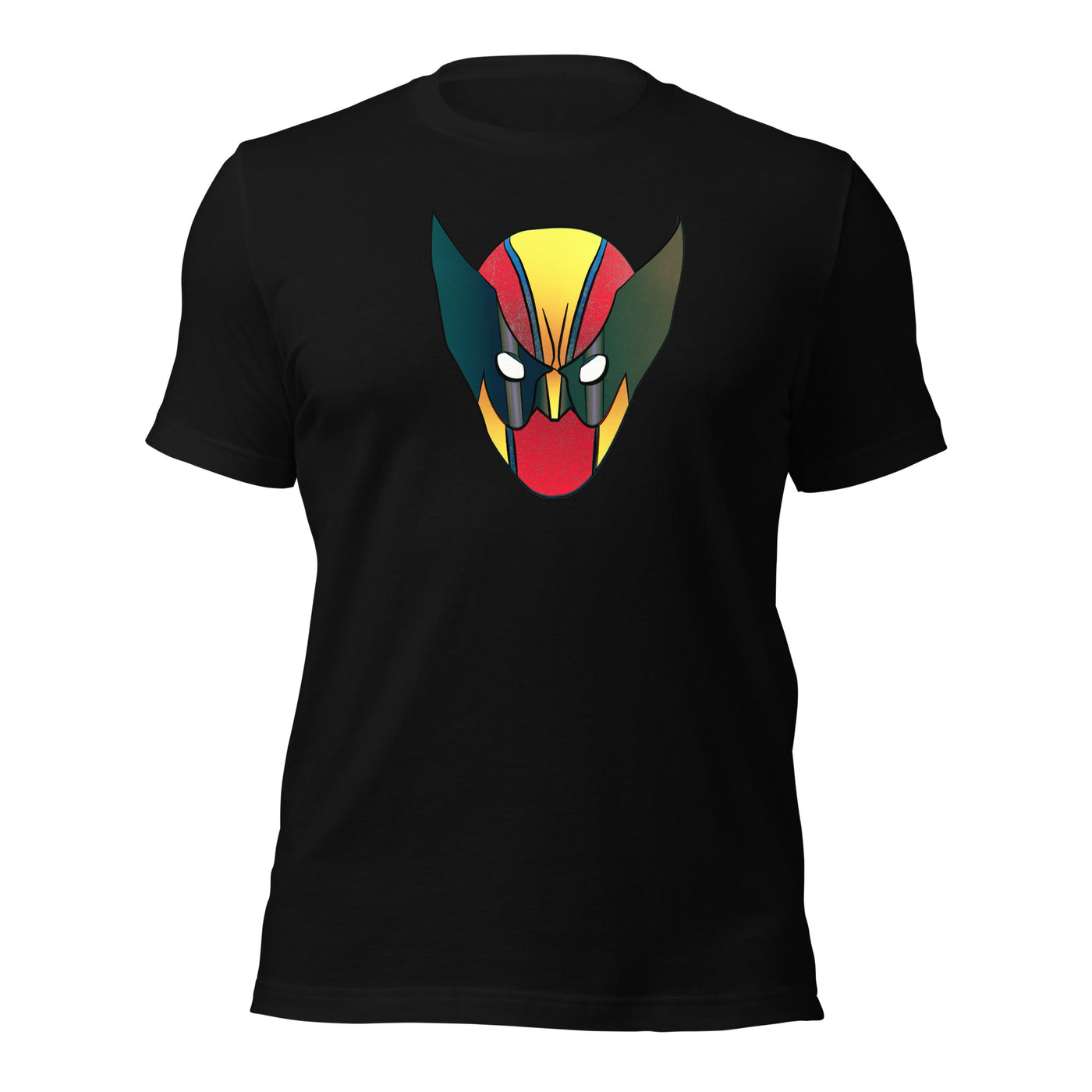a black t - shirt with an image of a demon's head